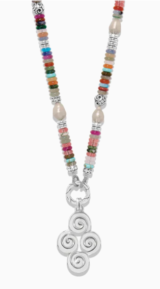 JM0252 BRIGHTON VERTIGO HUES TOKEN CHARM NECKLACE