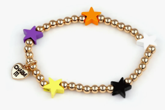 CHARM IT! Gold Halloween Stretch Bead Bracelet