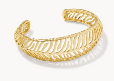 Tiger Striped Mikki Gold Cuff Bracelet Kendra Scott