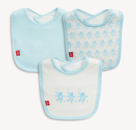 Trunkettes Blue Magnetic Me Bib 3-Pack