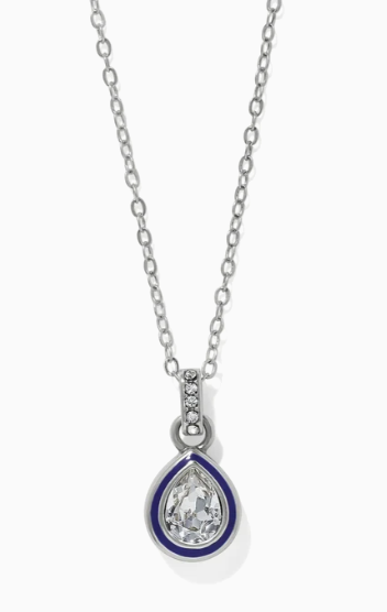 JM0314 Halo Gemma Petite TearDrop Necklace
