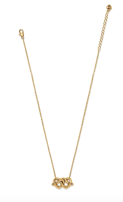 JM0295 Interlok Linked Hearts Gold Necklace