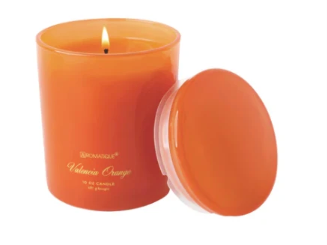 Valencia Orange Foundry Tinted Glass Candle 10oz.