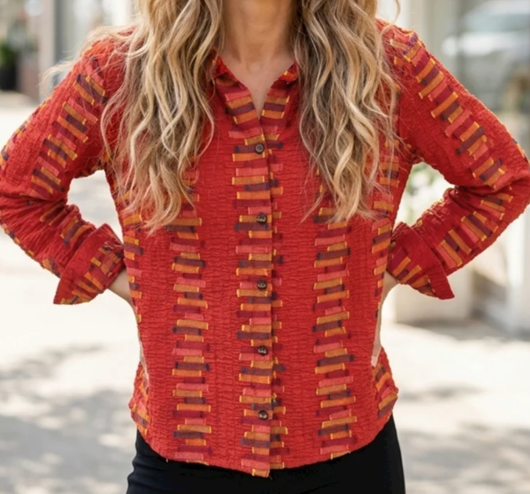 Habitat Cotton Stripe Shirt/Top Sienna