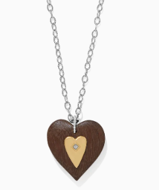 JM0202 Love Messages B Love Wood Necklace