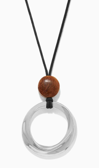 JM0217 Cascade Rio Wood Ring Necklace