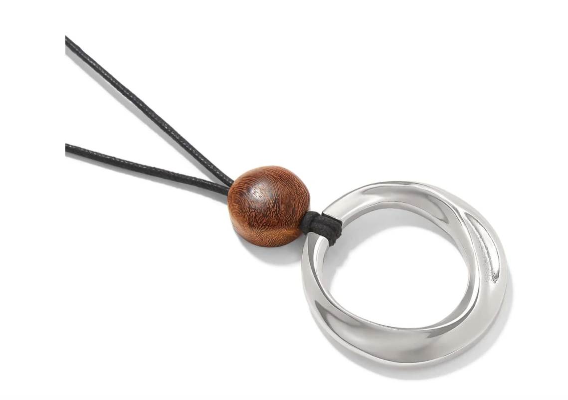 JM0217 Cascade Rio Wood Ring Necklace