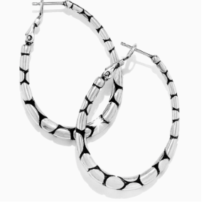 Pebble Oval Hoop Earrings Style JE0350