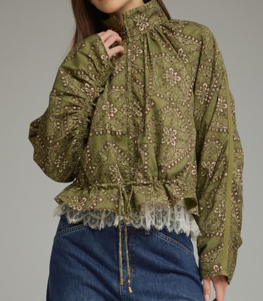 Olive Garden Lace Trim Blouse
