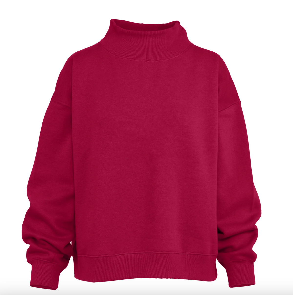 Crimson Lingo Mock Neck Fleece