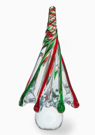 C-26 Multi Swirled Glass Tree Decor