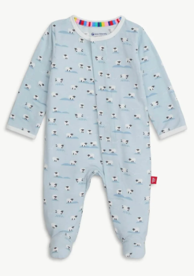 Magnetic Me Baa Baa Baby Blue Modal Footie