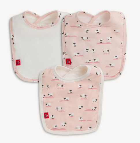 Baa Baa Baby Pink Modal Bib 3-Pack