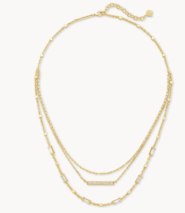 Kendra Scott Addison Multi Strand Necklace Gold Metal