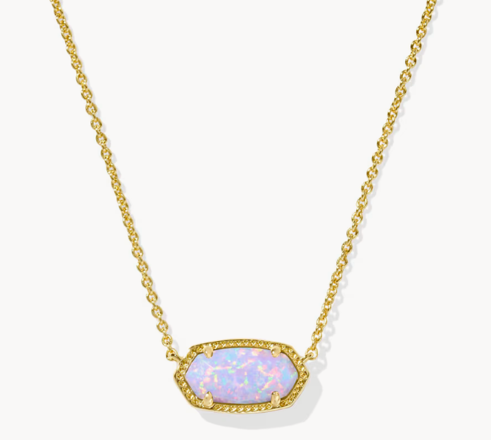Kendra Scott Elisa Necklace Gold Lilac Opal