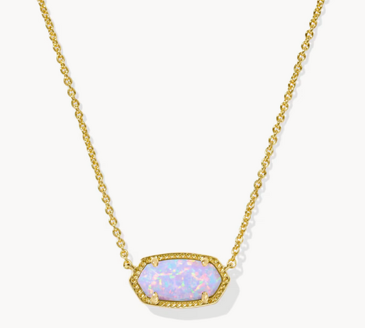 Kendra Scott Elisa Necklace Gold Lilac Opal