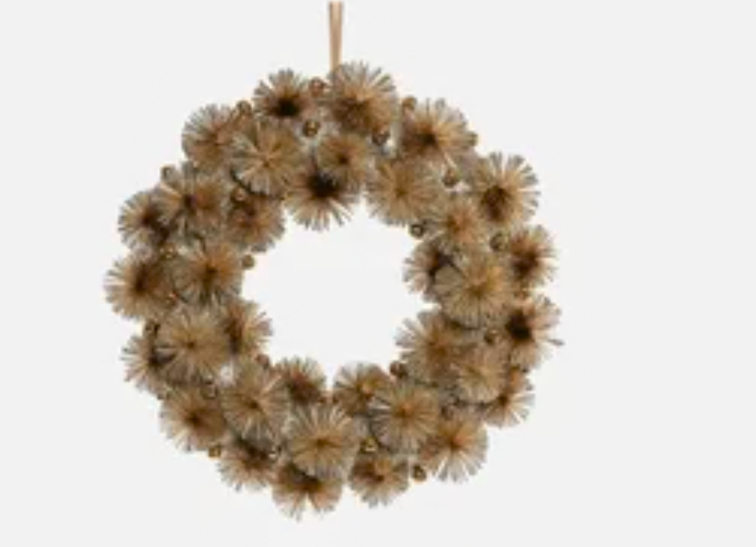 C-26 Festive Fiber Blend Wreath - 17.75 in