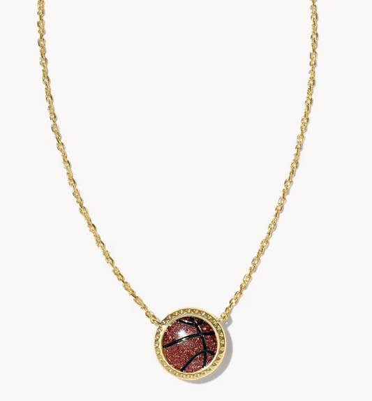 Kendra Scott Basketball Necklace in Gold