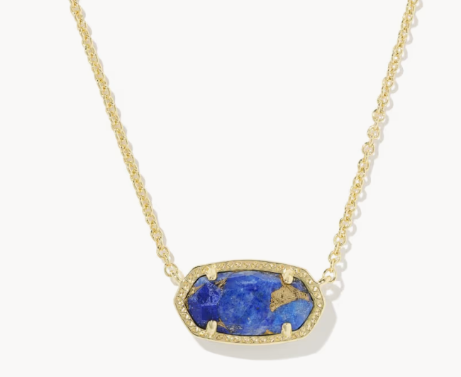 Kendra Scott Elisa Necklace Gold Bronze Veined Lapis