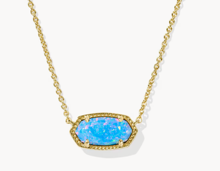 Kendra Scott Elisa Necklace Gold Periwinkle Opal