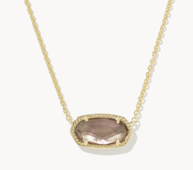 Kendra Scott Elisa Necklace Gold Taupe MOP