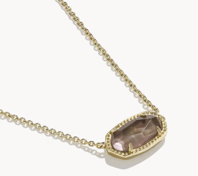 Kendra Scott Elisa Necklace Gold Taupe MOP