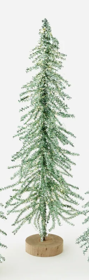 C-26 Lit Green Tinsel Tree with Adapter