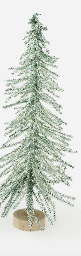 C-26 Lit Green Tinsel Tree with Adapter