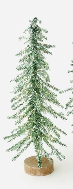 C-26 Lit Green Tinsel Tree with Adapter