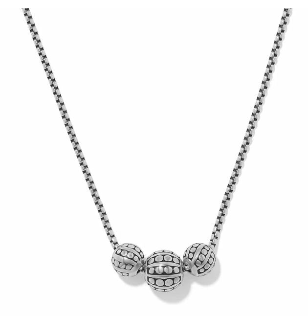 JM0356 Pebble Dot Bola Trio Necklace