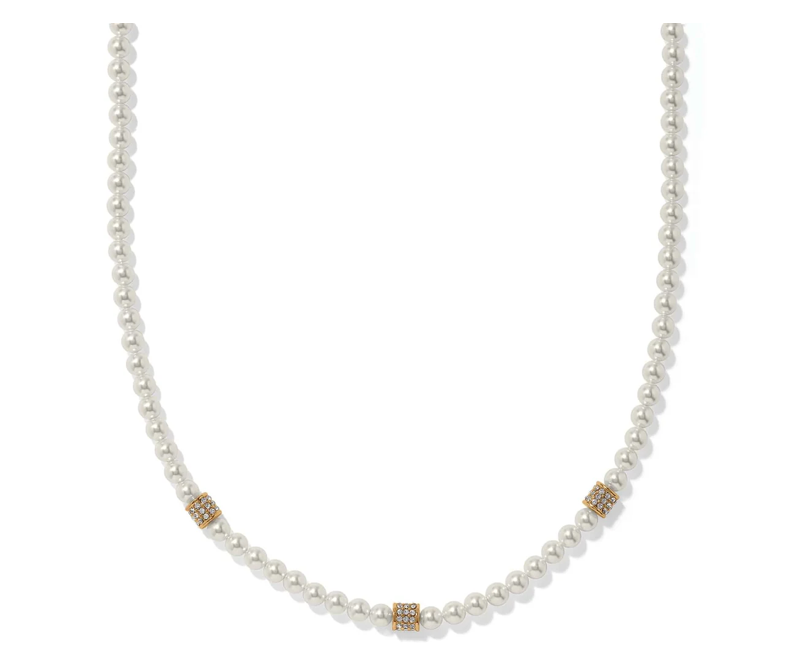 JM0366 Meridian Petite Pearl 2TN Station Necklace