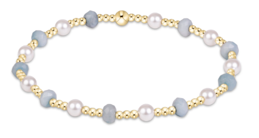 BGEMSINPE4AQ Sincerity Gemstone & Pearl 4mm- Aquamarine