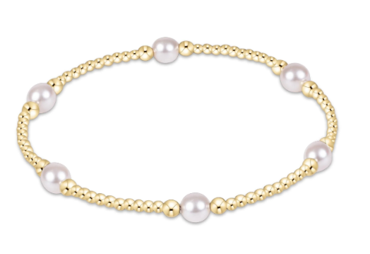 BPURPPE5G Purpose Pearl 5mm Gold Bracelet