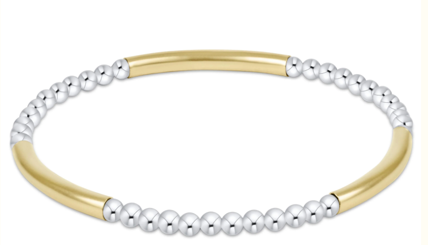 BBBPMXM25 Bliss Bar Pattern Mixed Metal 2.5mm Bracelet