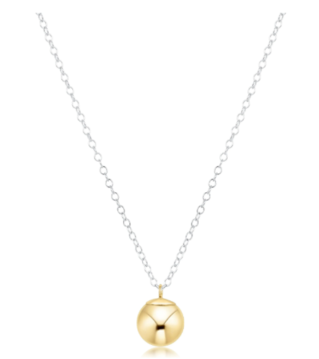 N16MXMCLG10 16' Necklace Mixed Metal- Classic Gold 10mm Charm