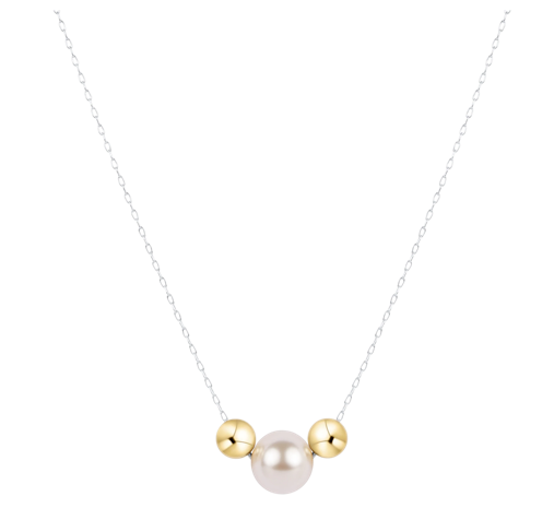 N16MXMPURPGPE 16' Mixed Metal- Purpose Gold Pearl Necklace