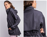 Parachute Long Sleeve Jacket  ( Charcoal )
