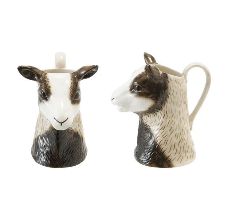 Stoneware Goat Shaped Pitcher 12oz.