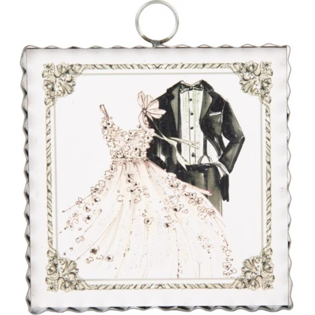 Mini Art Wedding Dress Plaque