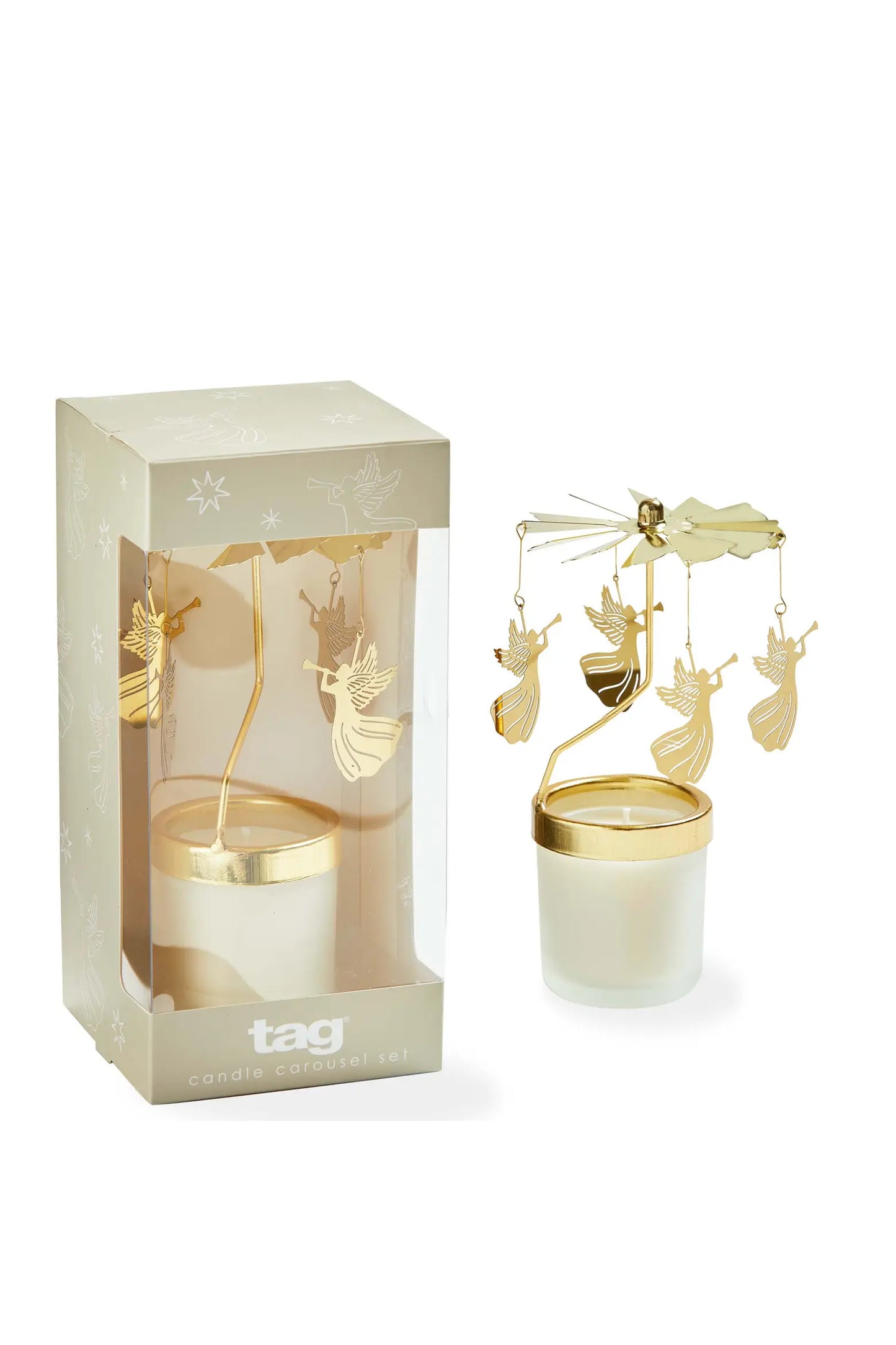 C-26 Snowcap Angel Carousel Candle