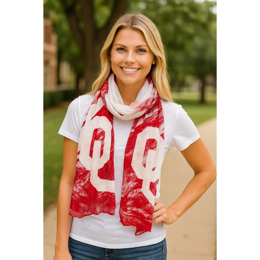 OU Sooners Watercolor Scarf