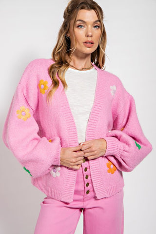 Barbie Pink Bubble Sleeve Sweater