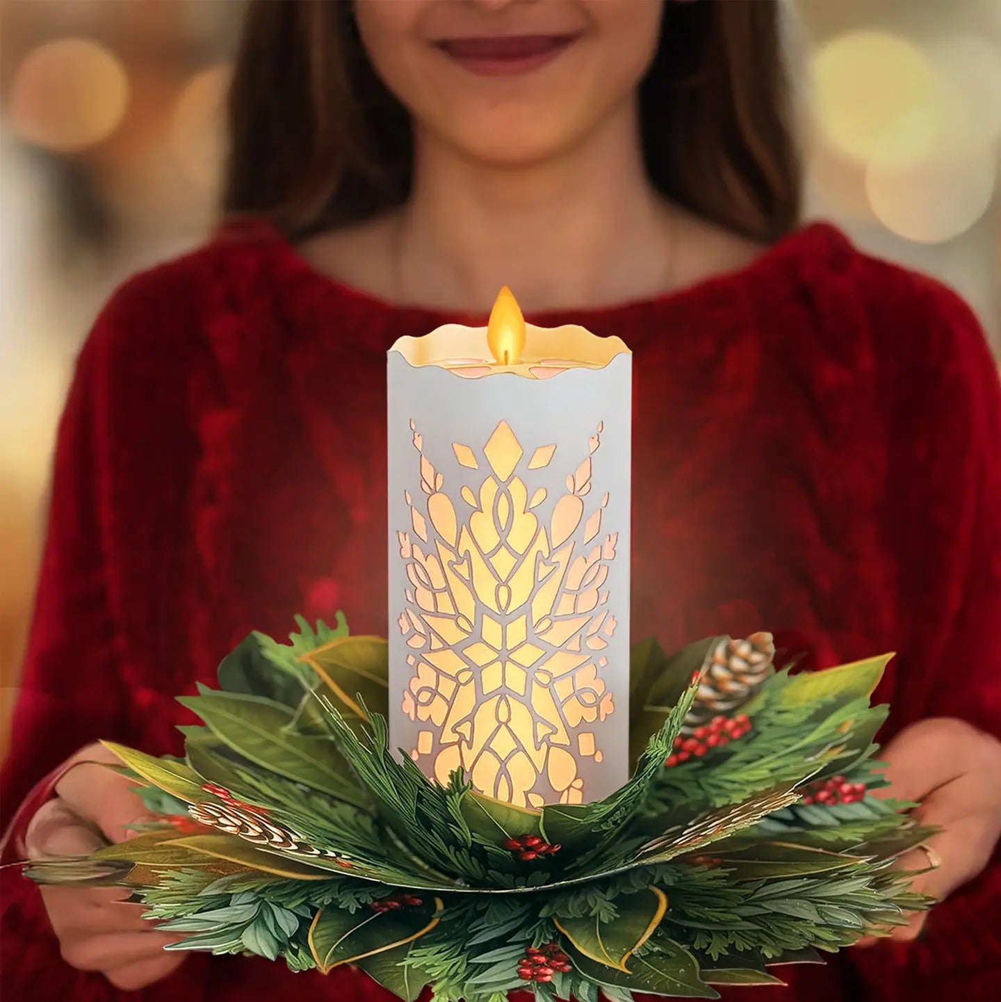 Glowing Holiday Candle