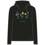 Life is Good Botanical Flowers L Sleeve Hooded Tee