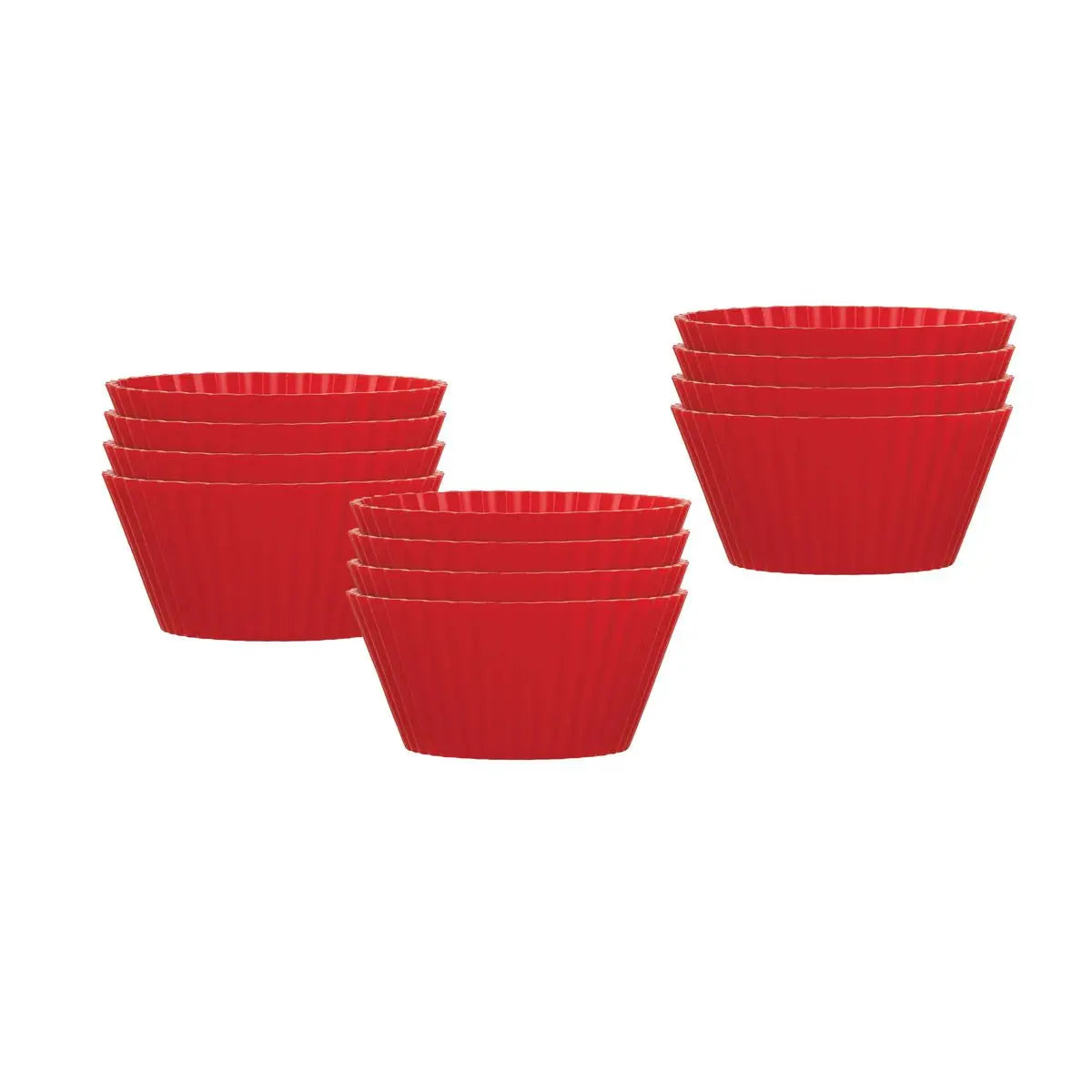 Silicone Baking Cups Red, Set of 12