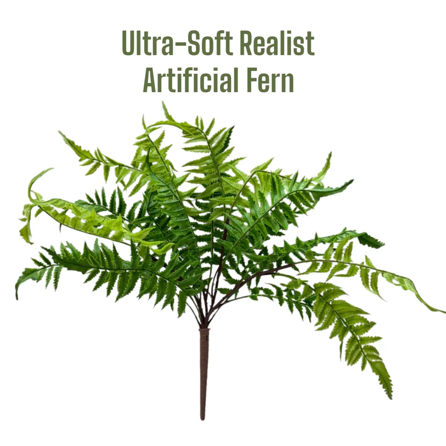 Ultra-Soft Touch-21 Leaves-Artificial Fern Bush