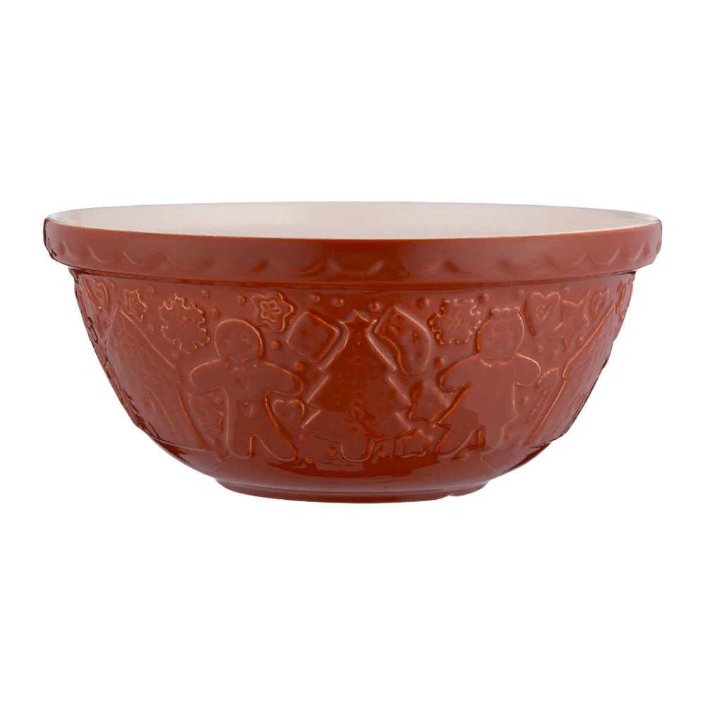 Gingerbread Lane S12 (4.25 Qt) Embossed Mixing Bowl | Ginger