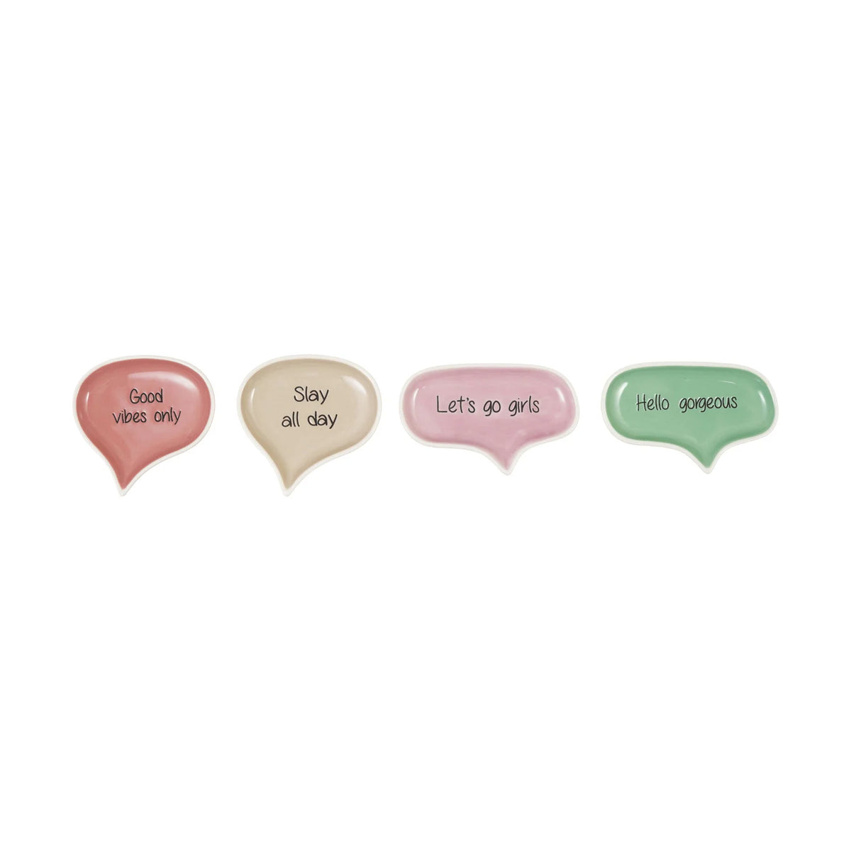 Stoneware Speech Balloon Shaped Dish with Words