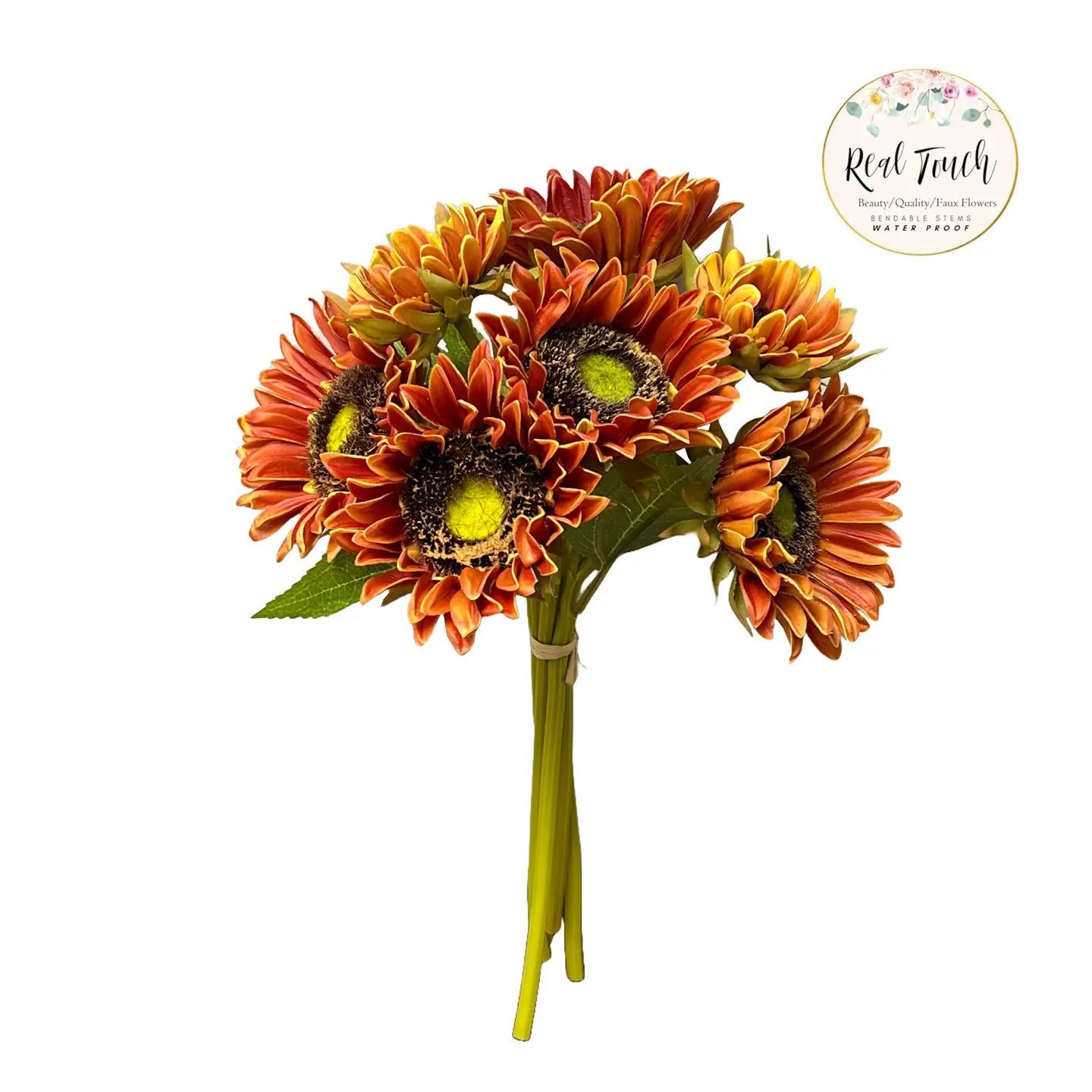 7Stems-Rustic Antique -Real Touch Sunflower Bouquet ( Assorted )