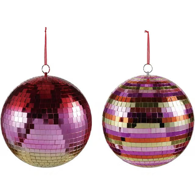 C-26 Oversized Foam & Glass Mirror Ball Ornament